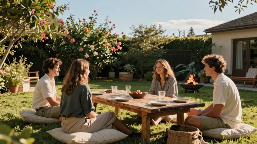 relaxed stress free outdoor gathering