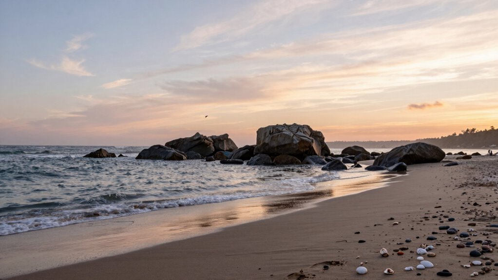 shoreline reflections and tide pools