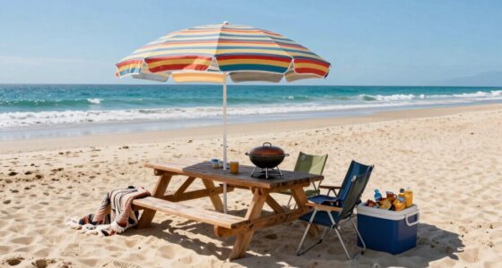 simple beach group setup