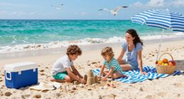 simple family beach routine