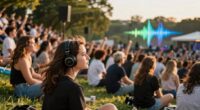 sound levels over music