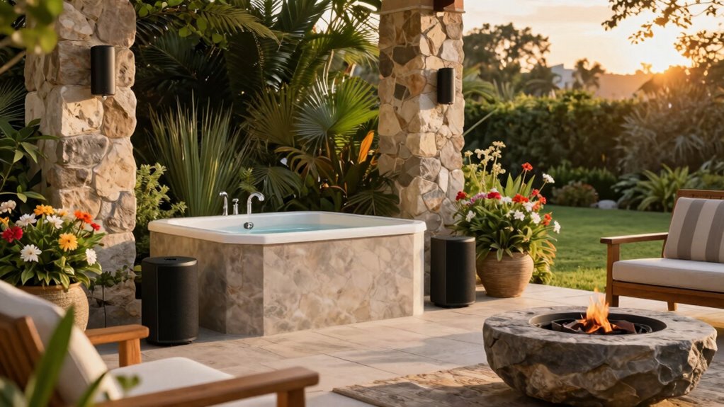 strategic outdoor speaker placement