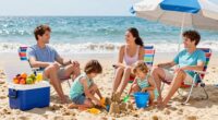 stress free family beach outing