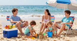 stress free family beach outing