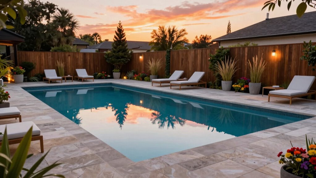 stylish functional backyard lighting