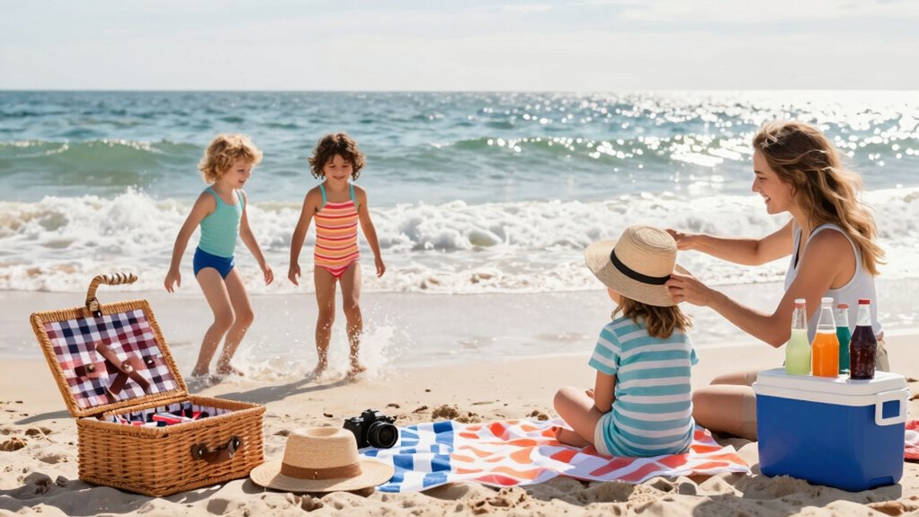sun protection and snack routines