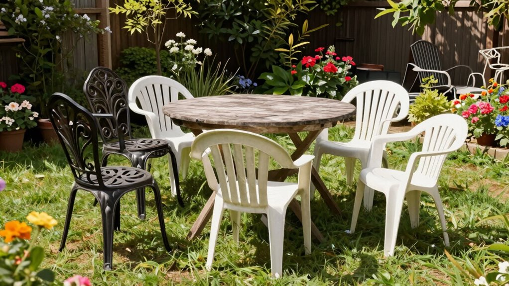 uncomfortable backyard seating choices