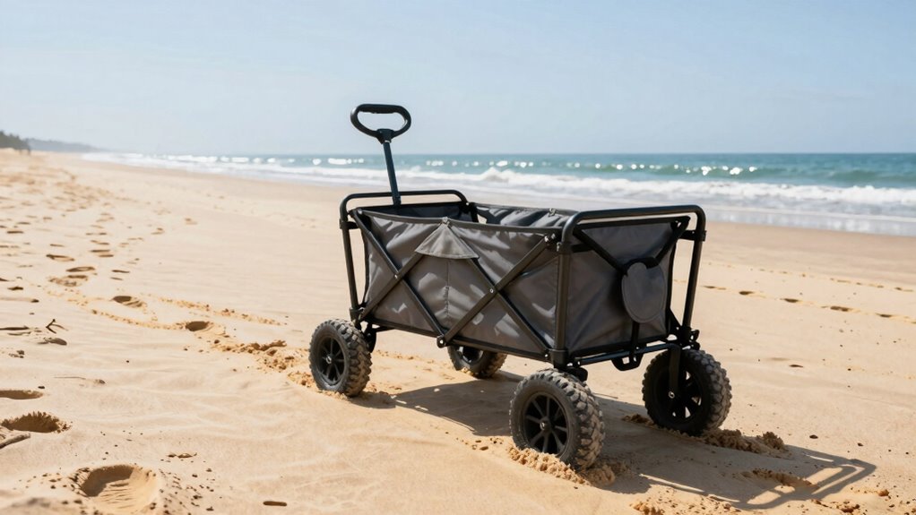 versatile sand resistant kayak carts
