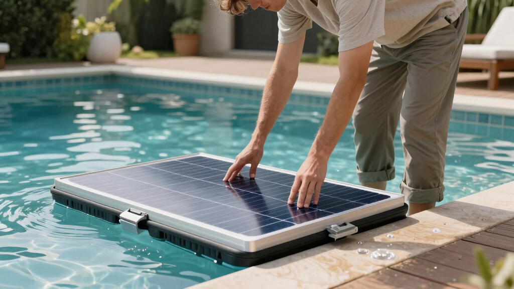 Floating Solar PV on Foam with Air Bubblers