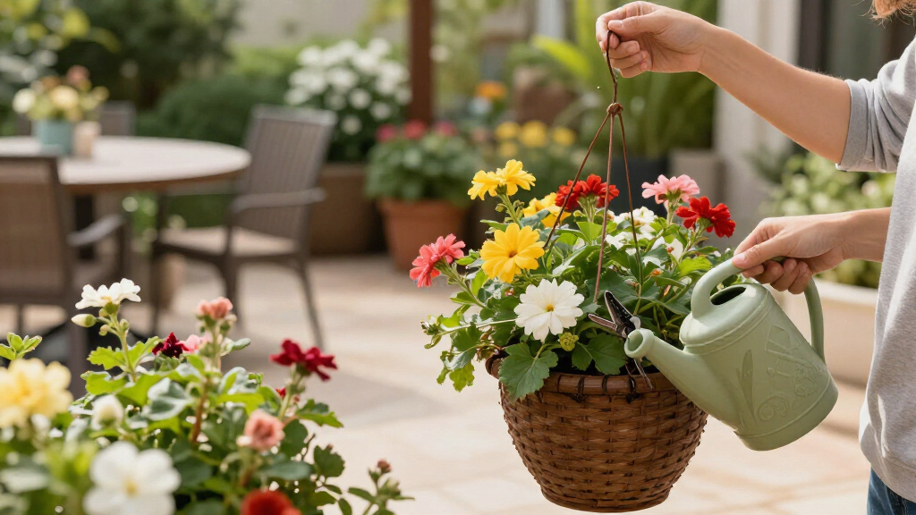 6 Simple Ways To Give Hanging Baskets A Refresh In August – And Keep Containers Looking Lush All Fall