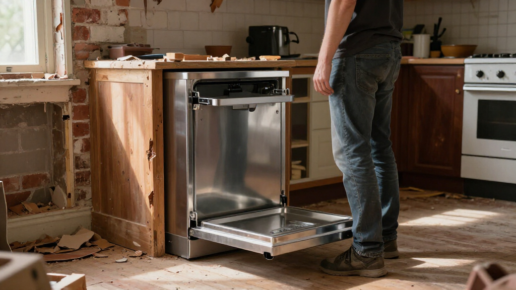 A Victorian Home's Entire Kitchen Was Demolished — Except For The Dishwasher