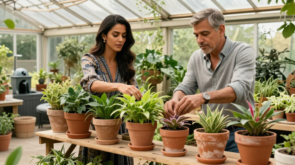 Amal And George Clooney's Greenhouse Shows How To Create A Lush Container Garden In The Smallest Spaces