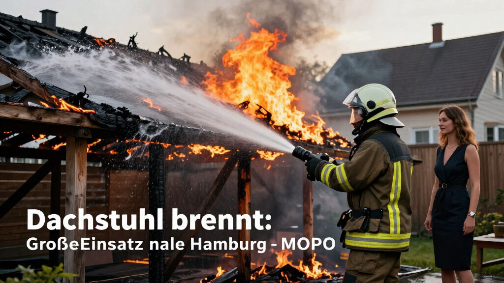 Major Fire Near Hamburg Destroys Roof Truss In Large-Scale Operation