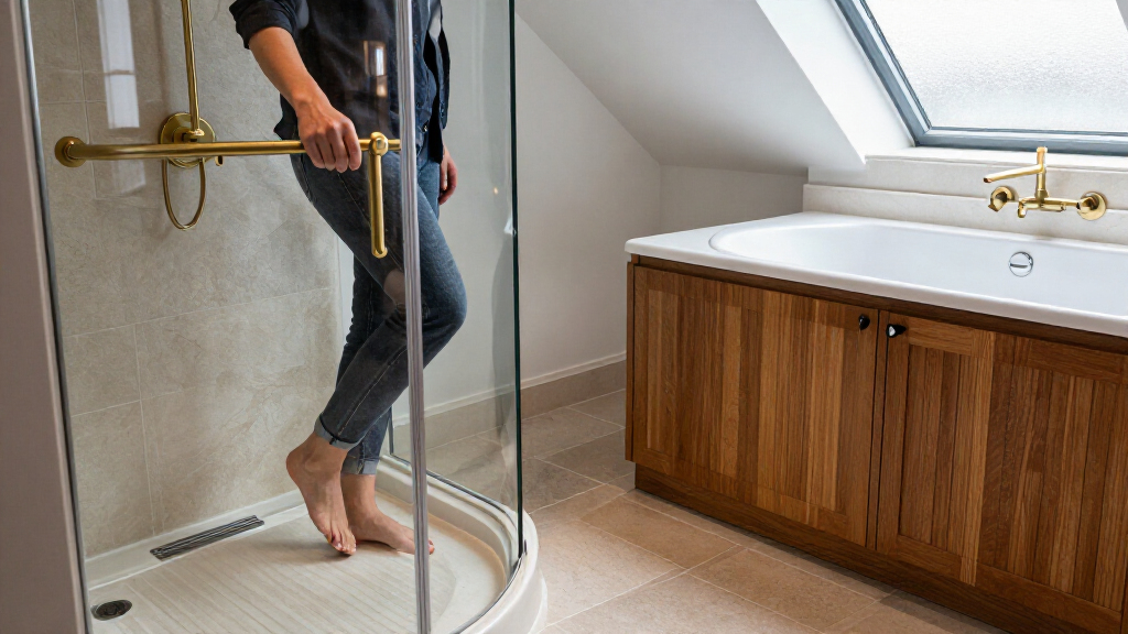 A Clever Layout Turned This Awkward-shaped Room Into A Luxe Hotel-style Bathroom