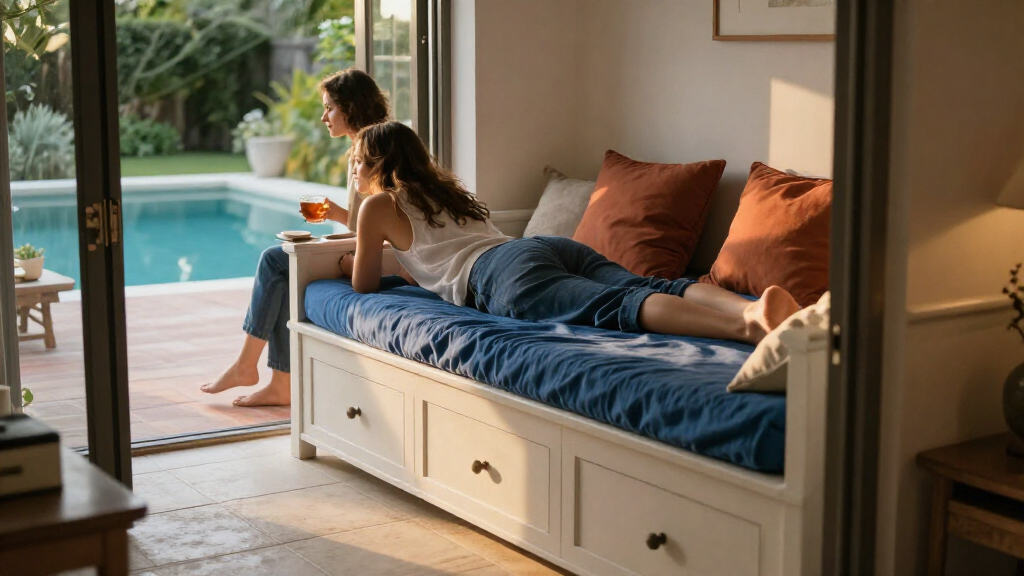 A Custom Daybed Turned This Awkward Tiny Room Into An Elegant Dual-purpose Guest Room And Home Office