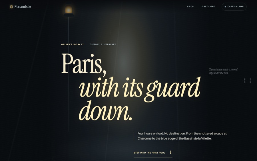 Noctambule — Paris on foot, 01:00–05:00 (FABLE/175)